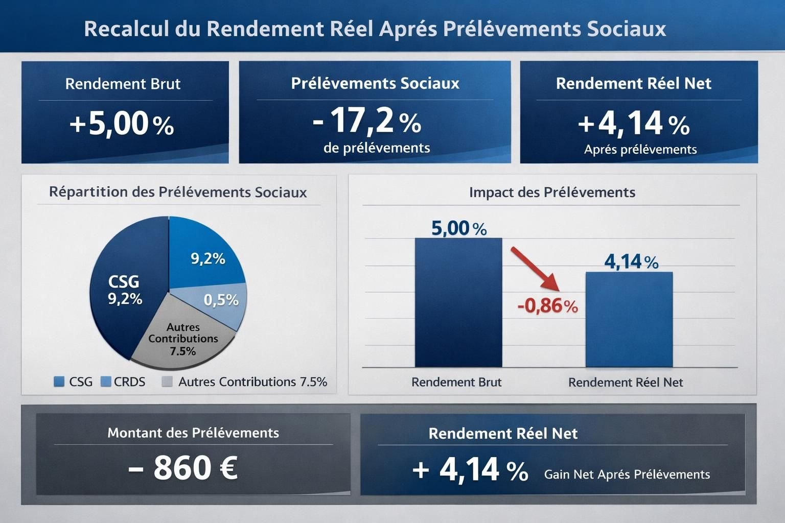 découvrez comment l'oubli des prélèvements sociaux affecte le calcul du rendement réel à la flèche et comprenez les conséquences financières de cette négligence.